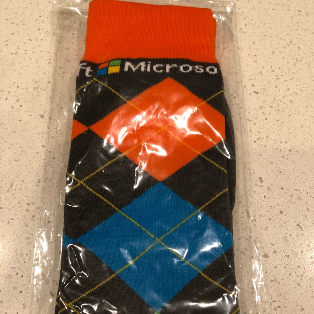 Microsoft argyle socks. New men’s one size